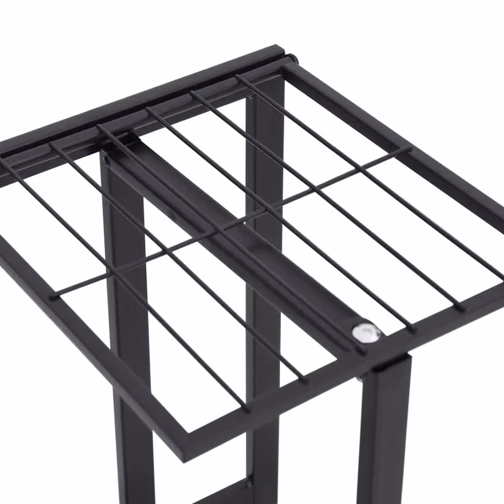 Berkfield Home 4-Floor Modern Metal Flower Stand in Black, W/D/H: 43 x 22 x 76 cm – 3