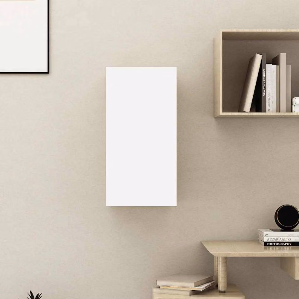 Berkfield Home White Wall Mounted TV Cabinet with Internal Shelves, W/D/H: 30.5 x 30 x 60 cm – 2