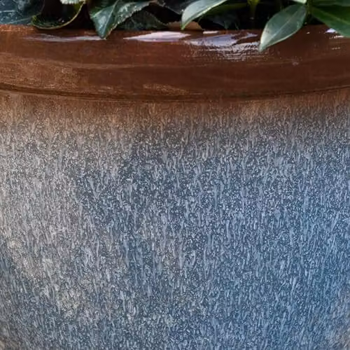 Garden Gear Blue Breeze Bell Glazed Planter, Blue, Diameter: 39.5 cm – 2