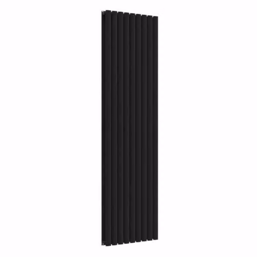 Lux Heat Black Oval Vertical Double Panel Designer Radiator H 180 cm x W 54 cm – 2