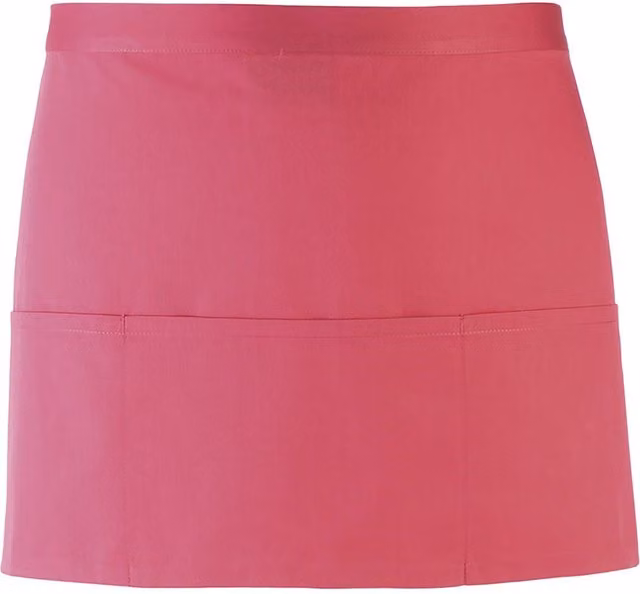 Premier Women's 3 Pocket Poly-Cotton Workwear Apron in Pink