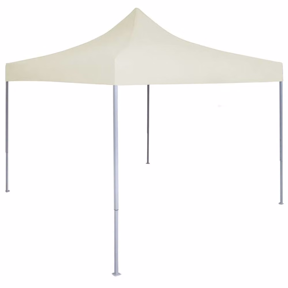 Berkfield Home Professional Folding Party Tent in Beige with Steel Frame, W: 200 cm, D: 200 cm – 2