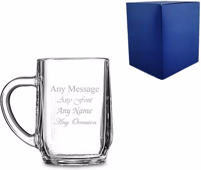 Uniqueful Personalised Engraved Haworth Beer Tankard, 10oz, Silver Finish