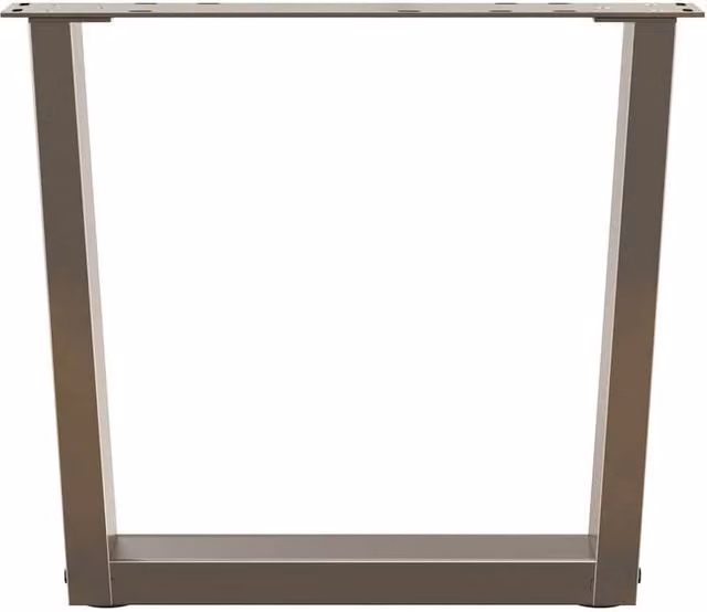 Berkfield Home Modern V-Shape Dining Table Legs, 2 Pieces, Brown Steel, H: 42-43.3 x W: 60 cm – 1