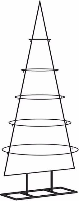Berkfield Home Modern Metal Christmas Tree Decoration, Black, Height: 125 cm