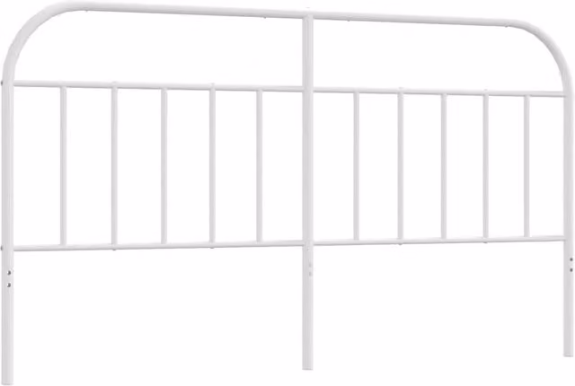 Berkfield Home Classic Metal Headboard, White, 180 cm