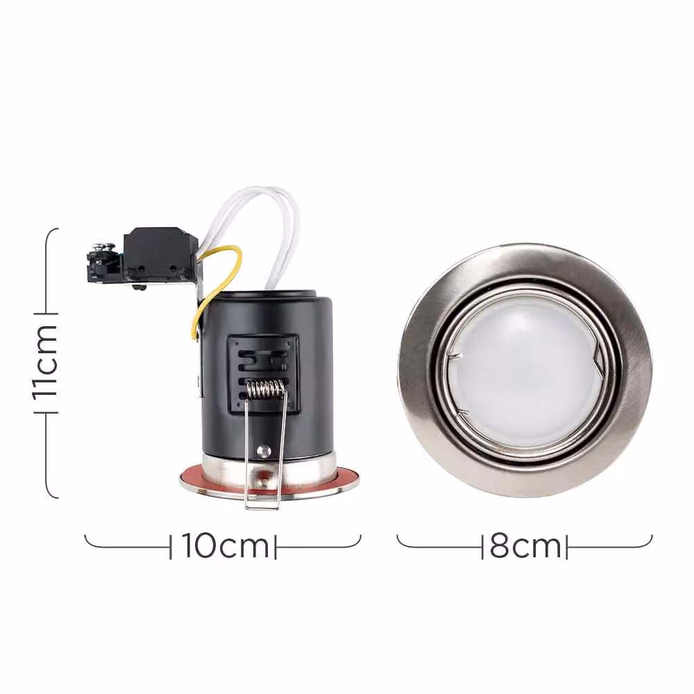 ValueLights Silver Tiltable LED Downlight Ceiling Light Fitting, 6 Pack – 3