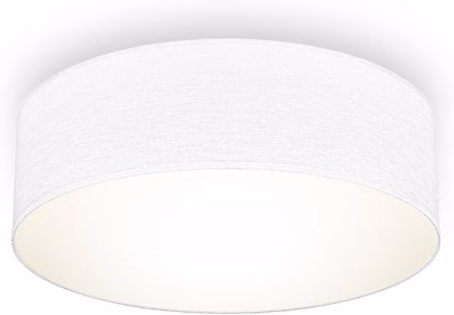 B.K.Licht White Fabric Cylinder Ceiling Light, E27 Socket, 40W Max, W/D/H: 30 x 30 x 10 cm – 4