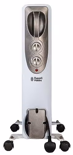 Russell Hobbs 2000W White Oil Filled Radiator with Adjustable Thermostat and Overheat Protection – 5