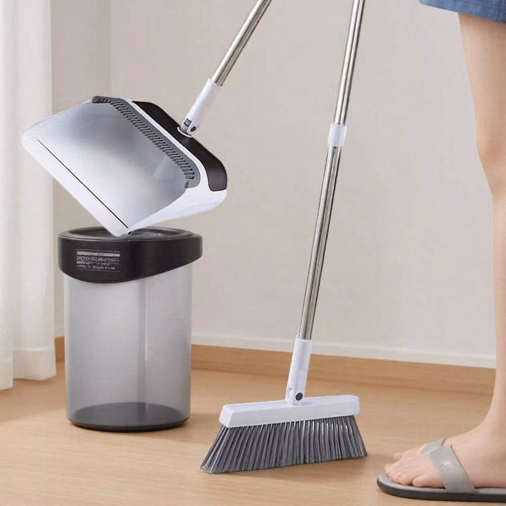 Kelvenix Broom and Dustpan Set with Scraper in Grey – 2