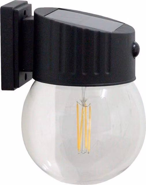 Luxform Nice Intelligent Solar LED Wall Light with Motion and Dusk Sensor in Black