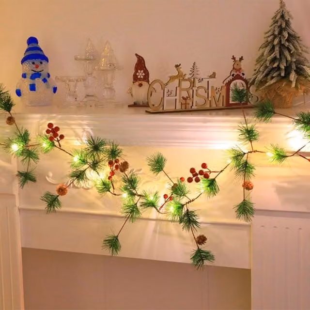 Leaper Style 1 Christmas Vine String Creative Decorative Lighting in Green