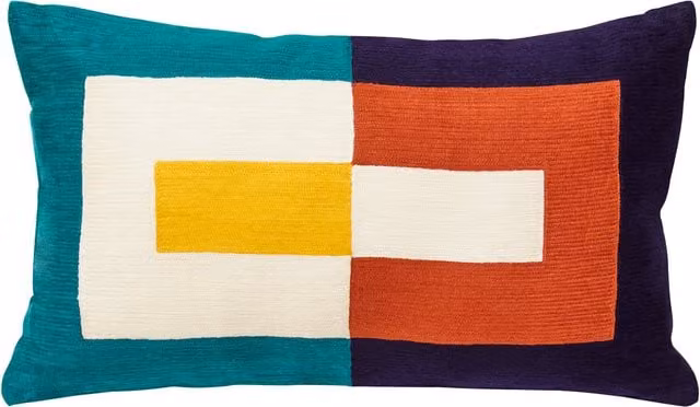 Orsina Bosie Ozella Multicolour Rectangular Graphic Cotton Cushion
