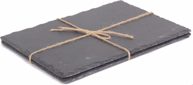 Red Hamper Rustic Grey Slate Place Mat