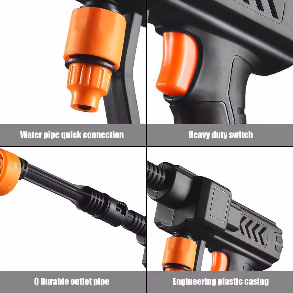 NESTLUNE 2 Battery Cordless High Pressure Car Water Jet Washer in Black – 4
