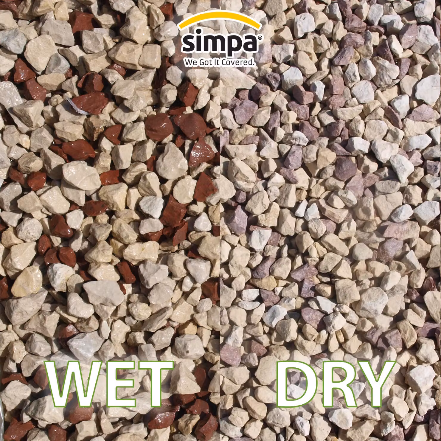 Simpa Strawberry and Cream Ornamental Garden Gravel Chippings, 20kg – 2
