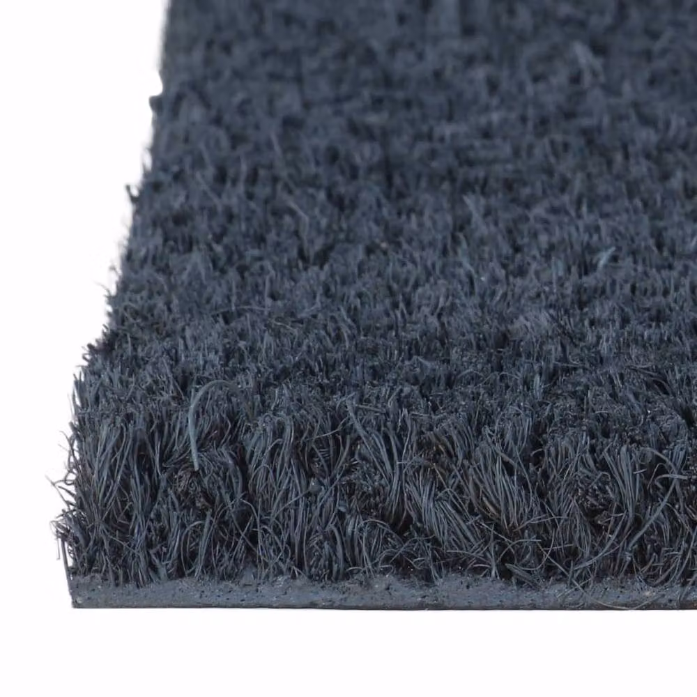 Berkfield Home Semicircular Coir Door Mat in Dark Grey, W: 80 cm, D: 50 cm – 3