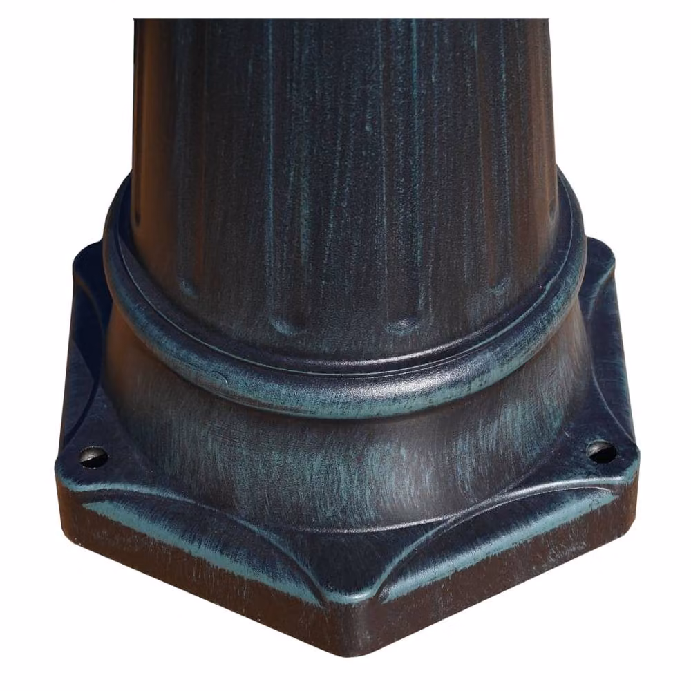 Berkfield Home 3-Arm Decorative Garden Light Post in Green and Black Aluminium, Height: 215 cm – 5