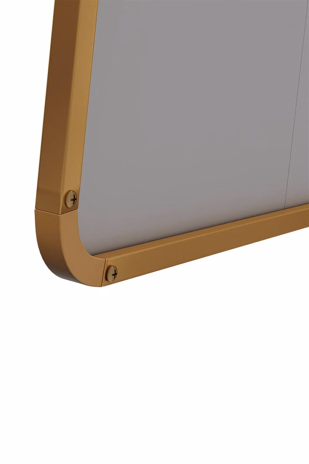 Garden Sanctuary Modern Arched Metal Freestanding Floor Mirror in Gold – 3