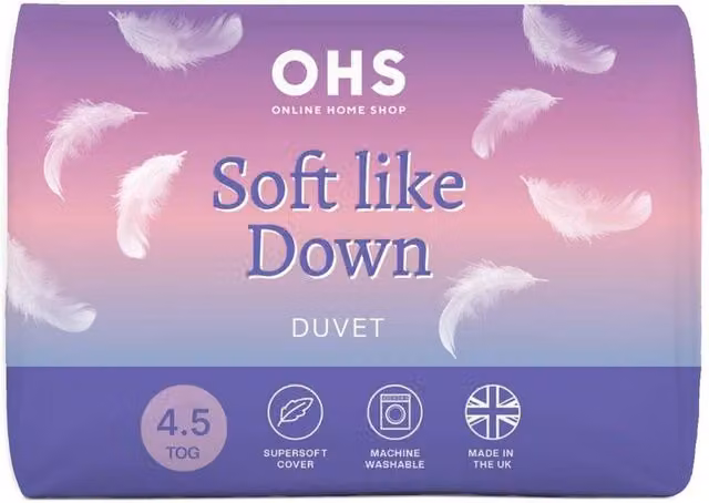 OHS 4.5 Tog Summer Duvet in White, W/D/H: 200 x 200 cm – 3