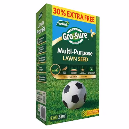 Gro-Sure Multi Purpose Lawn Seed, 10m2 + 30% Extra, Green