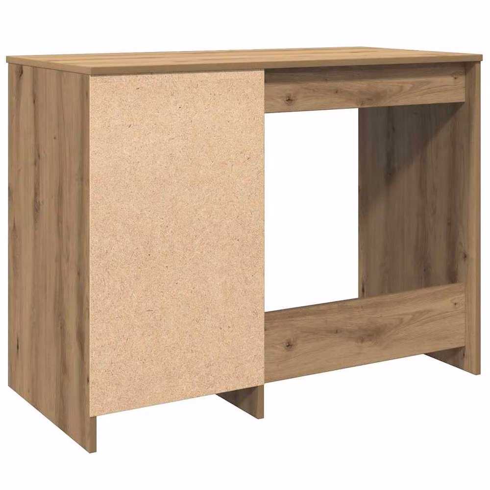 Berkfield Artisan Oak Writing Desk in Brown, W/D/H: 100 x 50 x 76 cm – 4