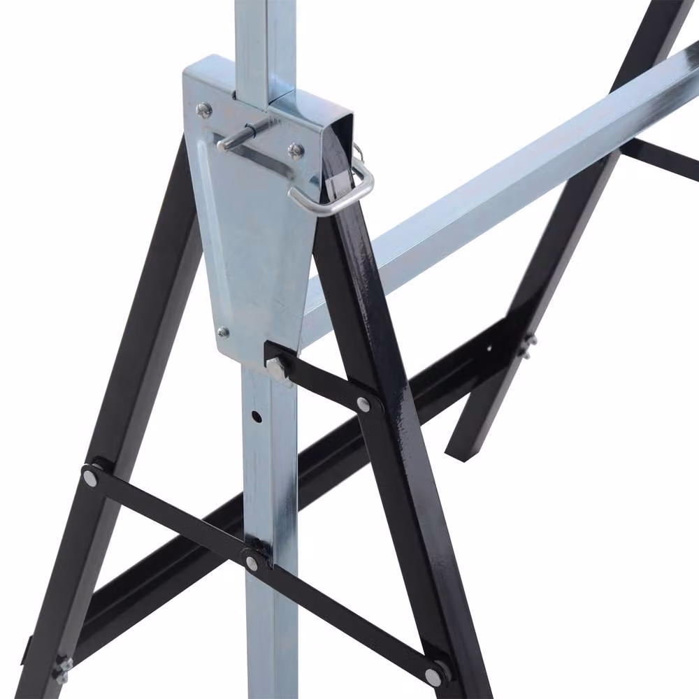 STILVORA Set of 2 Adjustable Steel Saw Horses in Black – 7