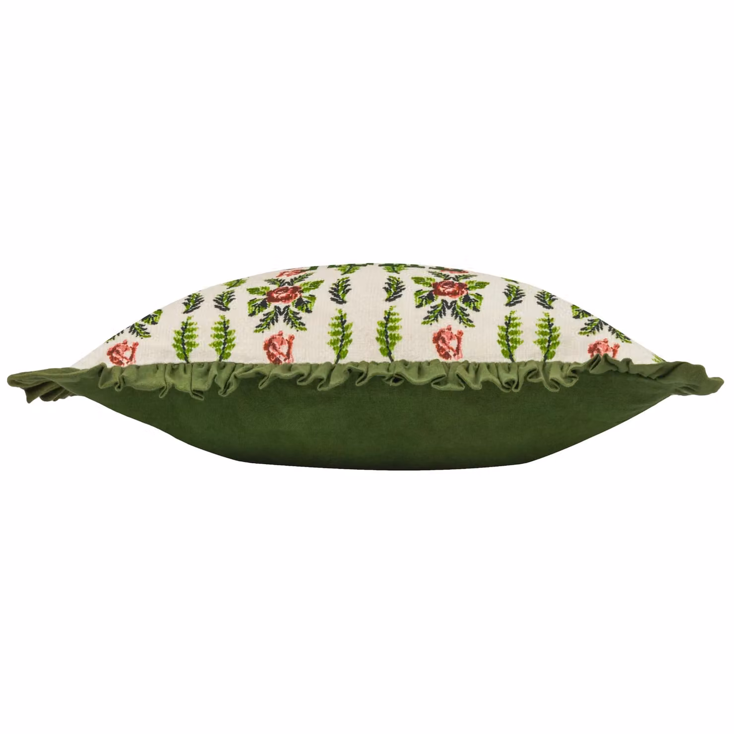 Riva Home Floral Cotton Decorative Cushion in Green, W/D/H: 50 x 30 x 1 cm – 3