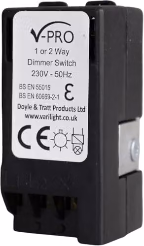 Varilight V-Pro 2-Way Push on Push off LED Replacement Dimmer Module Kit, Grey, 0-120W MJP120 – 3