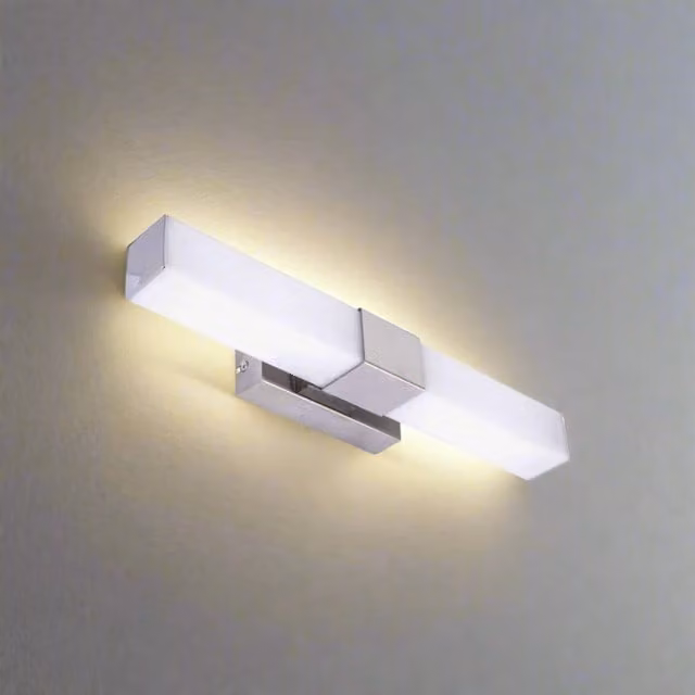 CGC Lighting Amber LED Chrome IP44 Bathroom Over Mirror Wall Light 8W