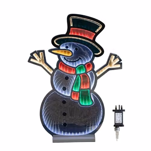 Samuel Alexander Light Up Standing Snowman Infinity Christmas Decoration with Multi-Coloured LEDs, Height: 60 cm – 5