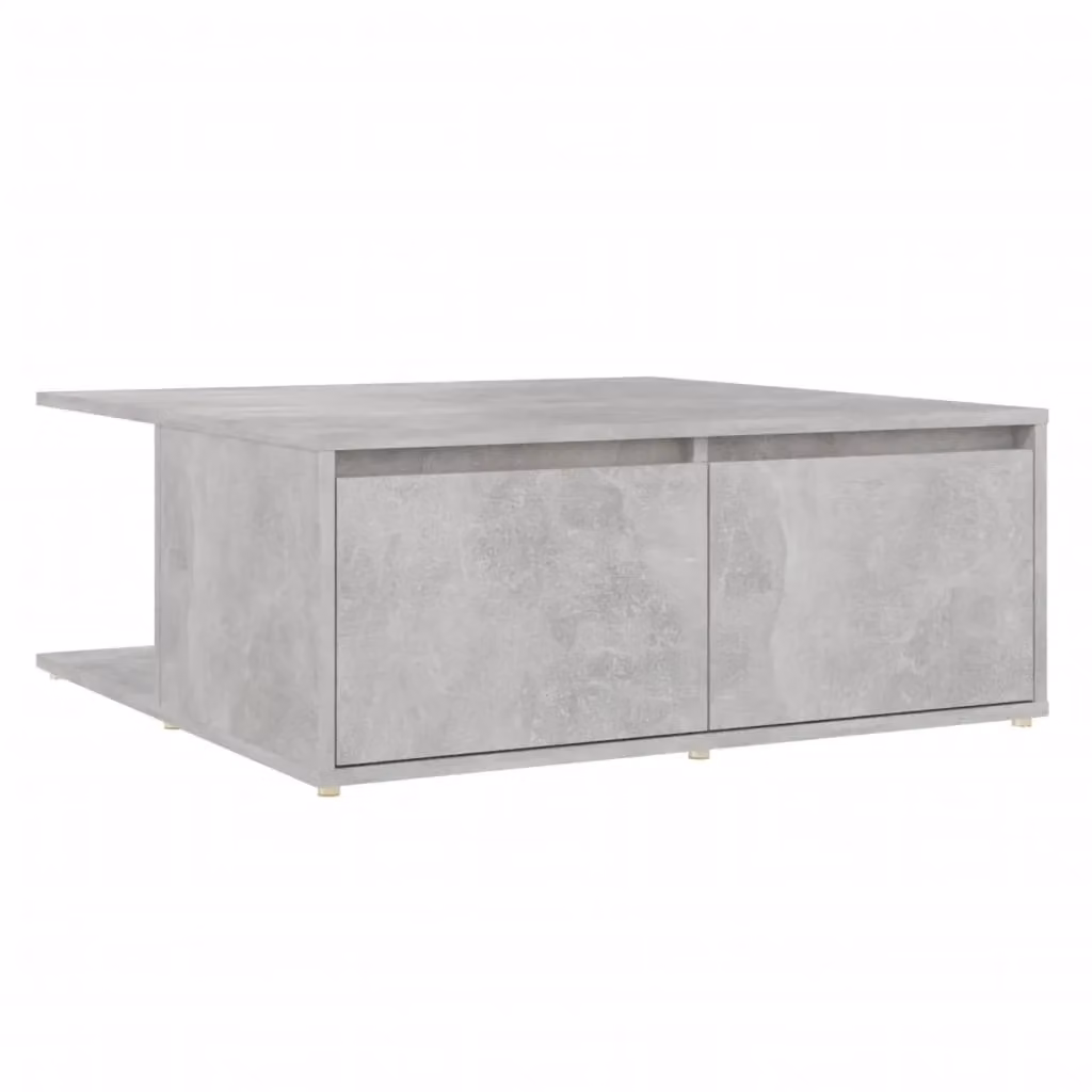 Berkfield Home Modern Square Coffee Table in Concrete Grey, W/D/H: 80 x 80 x 31 cm – 2