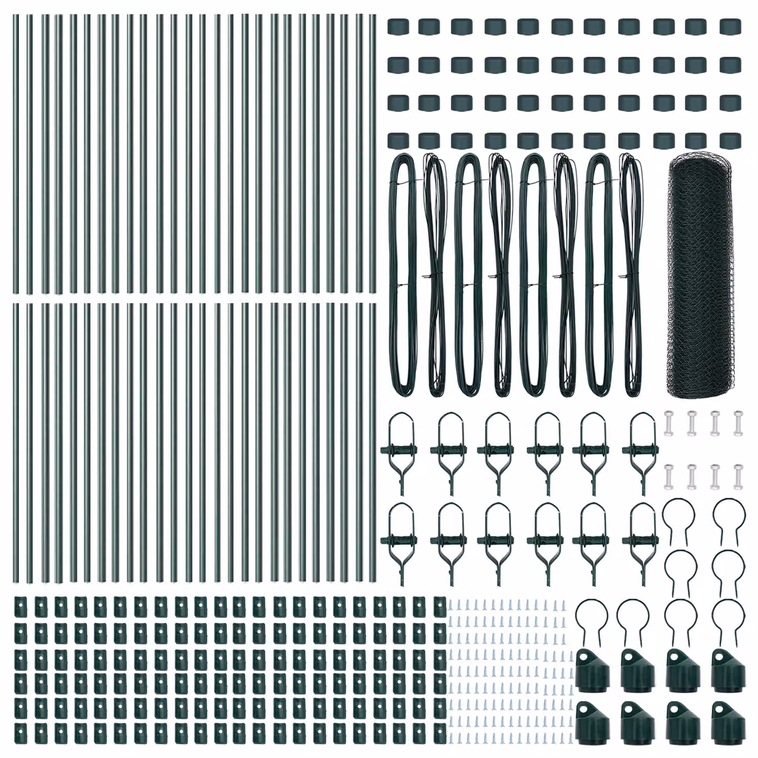 Berkfield Home Green Powder-Coated Steel Hexagon Fence, H: 0.8 m x L: 100 m – 2
