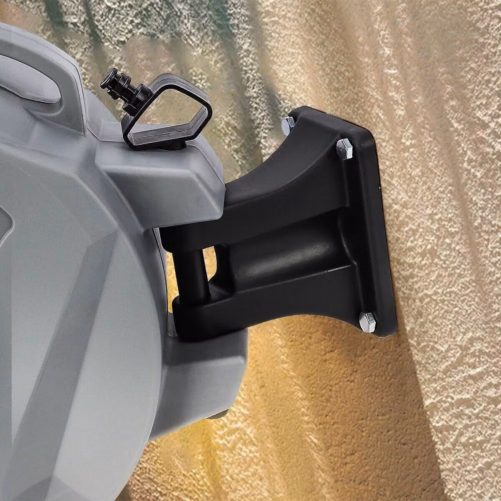 Dprodo Retractable Automatic Garden Hose Reel with Wall Bracket, 20m, Grey – 8