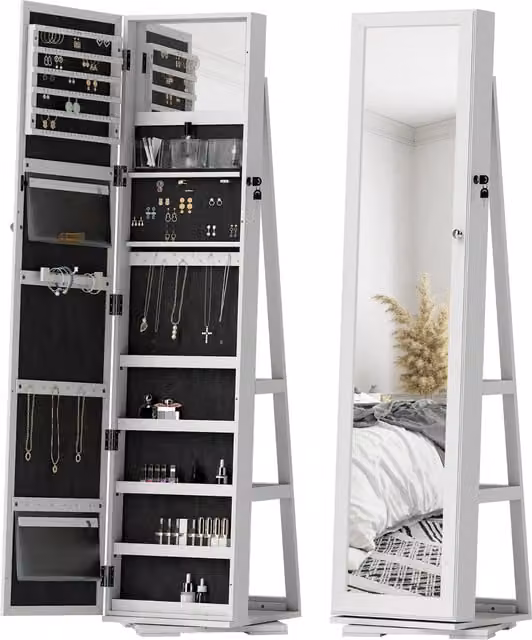 Pirlo Plush Modern White Freestanding Wardrobe with Hinged Doors and Internal Shelves