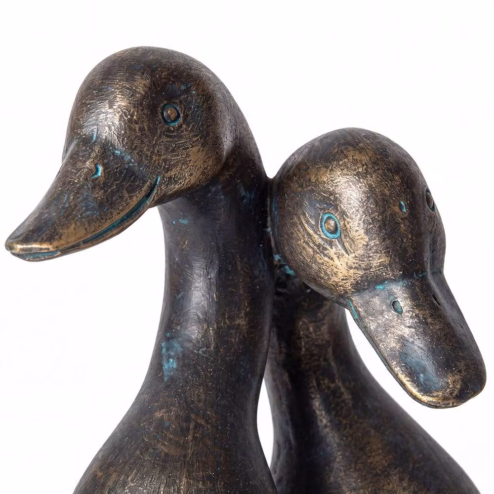 Levede Bronze Resin Duck Sculpture Outdoor Garden Ornament – 3
