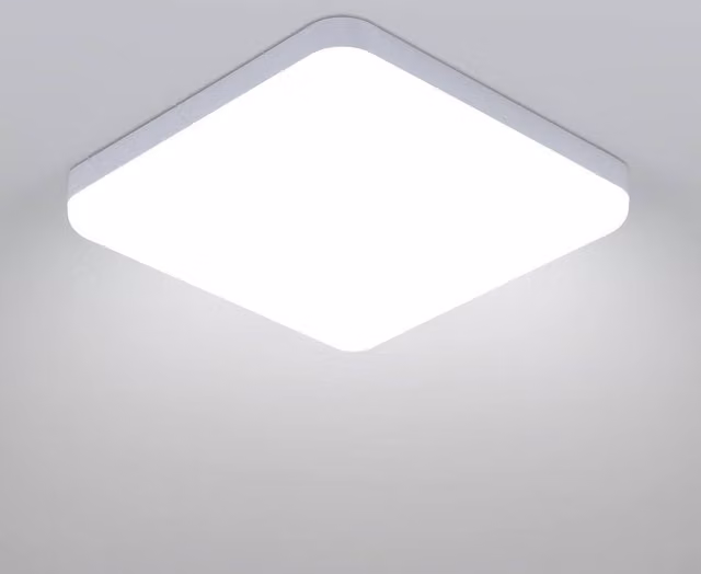 COMELY 32W LED Square Ceiling Light in White, IP44 Rated for Bathroom and Living Room Use – 1