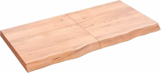 Berkfield Home Wall Mounted Rustic Oak Shelf, Light Brown, W: 120 cm, D: 60 cm, H: 60 cm