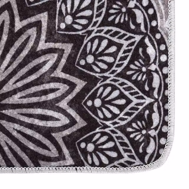 Berkfield Home Washable Boho Multicolour Anti Slip Round Rug, Diameter: 100 cm – 1