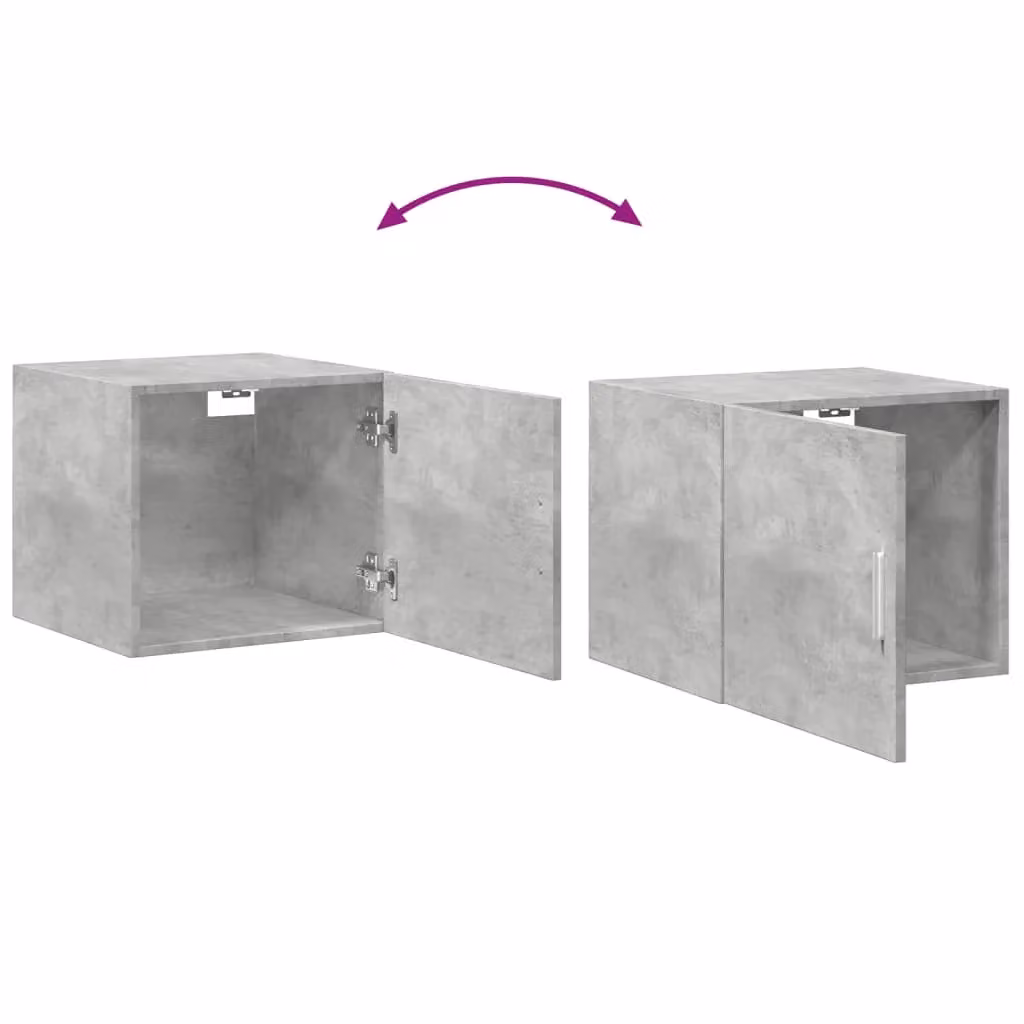 Berkfield Home Wall Mounted Cabinet in Grey Matt MDF, W: 45 cm, D: 42.5 cm, H: 40 cm – 2