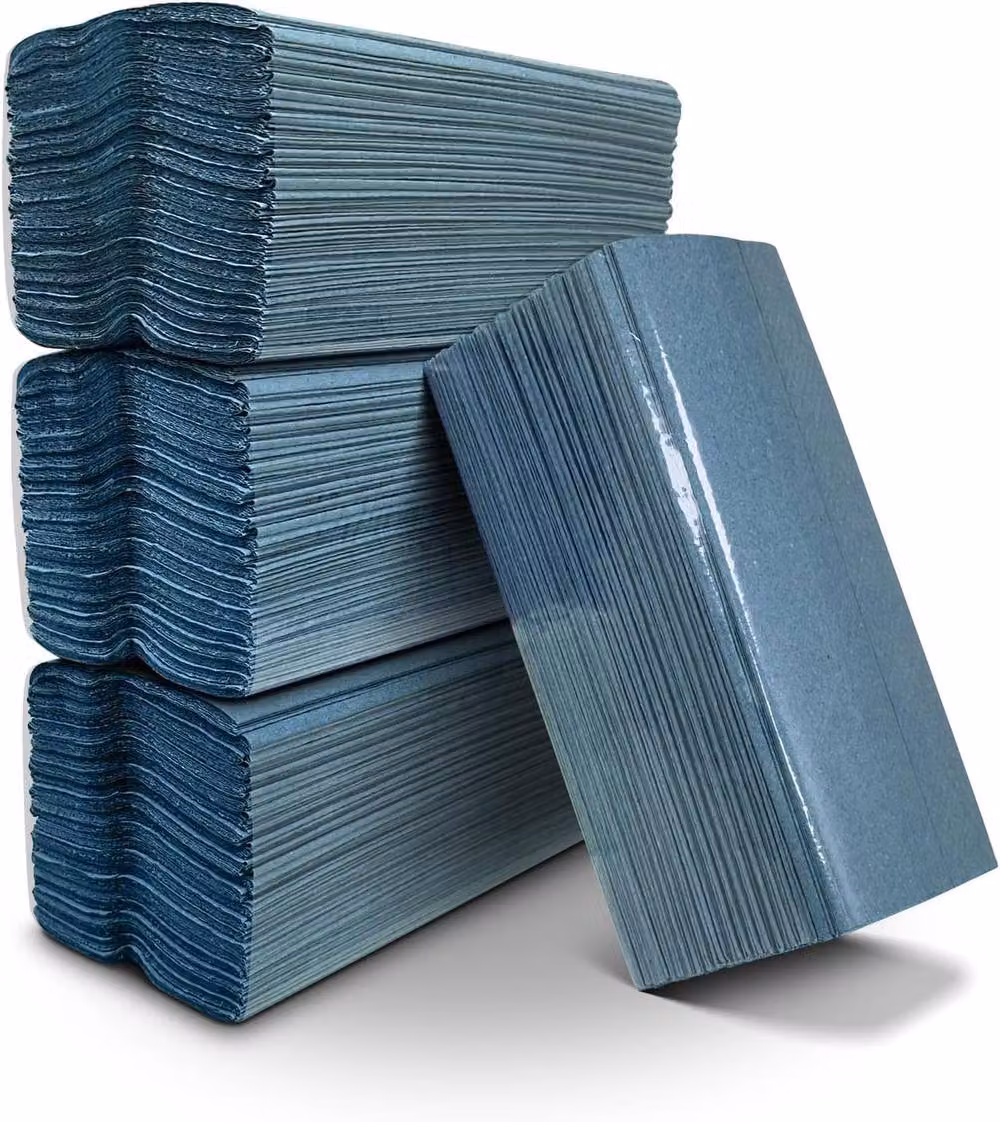 ECONX C Fold Blue Disposable 1 Ply Paper Hand Towels, Pack of 2400 – 7
