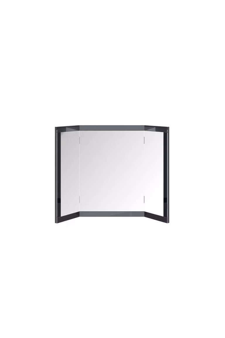Birlea Liberty Medium Rectangular Tabletop Dressing Table Mirror in Grey Glass