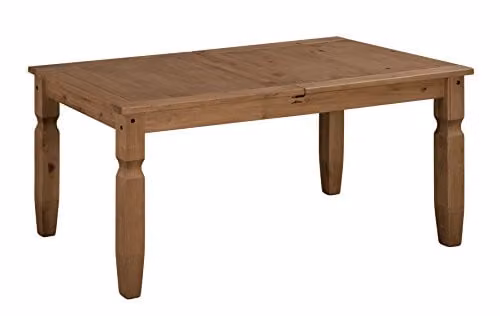 Mercers Furniture Corona Rectangular Dining Table in Rustic Waxed Pine, W/D/H: 181 x 91 x 76 cm
