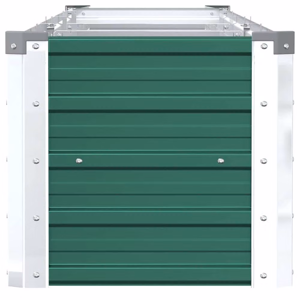 Berkfield Home Garden Green Galvanised Steel Raised Bed, W: 320 cm, D: 40 cm, H: 45 cm – 3