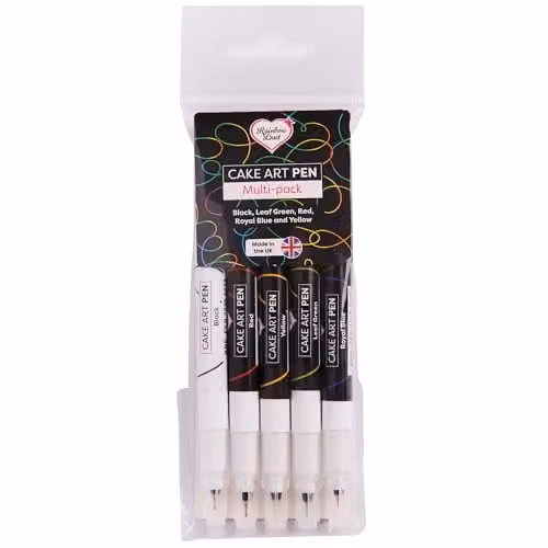 Rainbow Dust Professional Cake Art Pen, Multi-Coloured with Nozzles