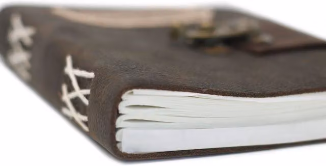 KDMK Leather Confessions Softcover Notebook with Lock in Black