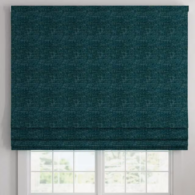 ANTE DECOR Olympus Made To Measure Blackout Roman Blind in Petrol and Gold