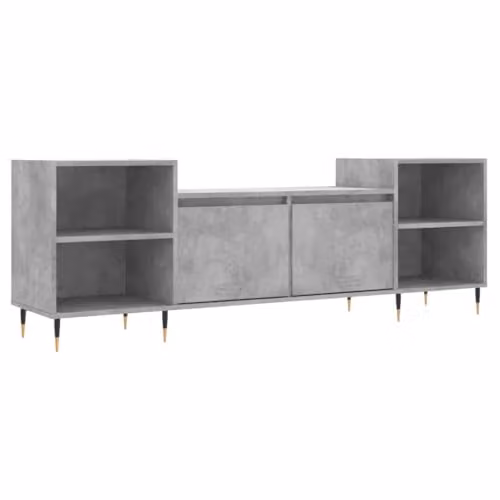 vidaXL Modern TV Cabinet in Concrete Grey, W/D/H: 160 x 35 x 55 cm