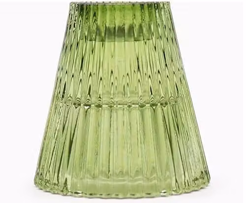Serenityy Flip Glass Candle Holder for Tealights, Taper and Pillar Candles in Transparent Green