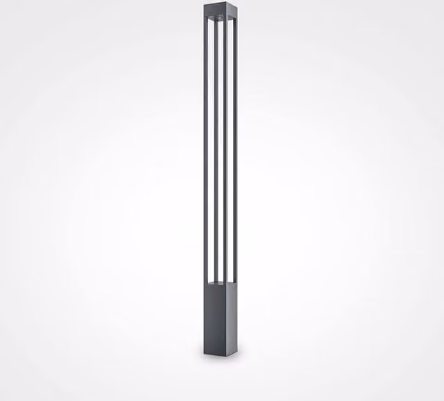 Maytoni Elbe LED Outdoor Bollard Light in Grey, IP65, 3000K